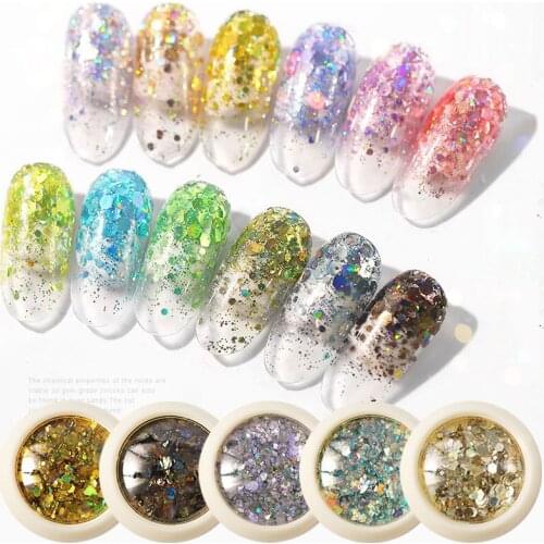Powder Laser Sequin Gel Holographic Face Eye Lip Nail Glitter Flash Drill Body Eye Face Sequin Festival Decoration Makeup