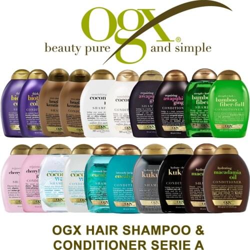Organix Ogx Sulfate Free Shampoo Argan Orchid Oil Morocco Shea Biotin Collagen Brazilian Keratin Smooth Coconut Milk 385 Ml