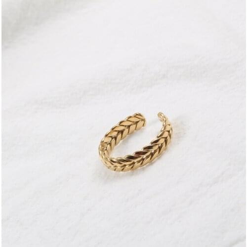 Stainless Steel Irregular Ring Knitting Twist Simple Design Fashion Gift For Womens Bohemian 2021 New Personalized Jewelry