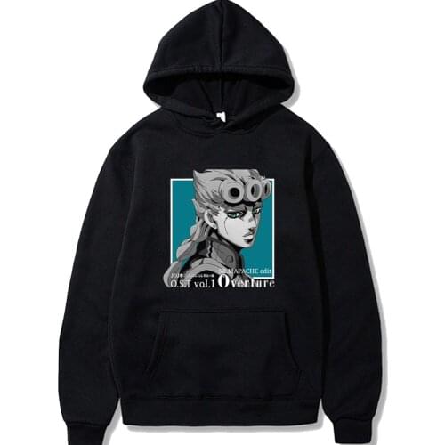 Jojos Bizarre Advent Hoodies Casual Design Harajuku Long Sleeve Loose Unisex Clothes
