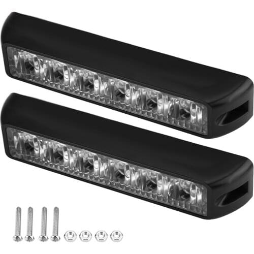 2Pcs 12/24V Truck Car Universal 6LED Flash Strobe Emergency Warning Light Grille Flashing Lightbar Yellow