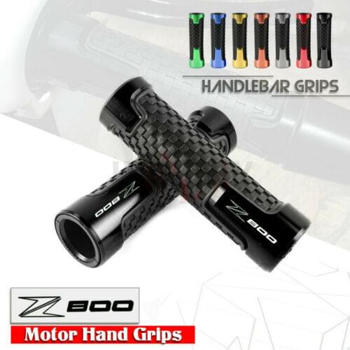 7/8"22mm Motorcycle Accessories Universal CNC Aluminum+Rubber Handle Grips for KAWASAKI Z800 Z800E version 13-17