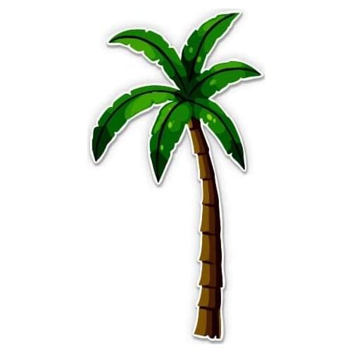GT Graphics Palm Tree Tropical - 3" Vinyl Sticker - for Car Laptop I-Pad Phone Helmet Hard Hat - Waterproof Decal