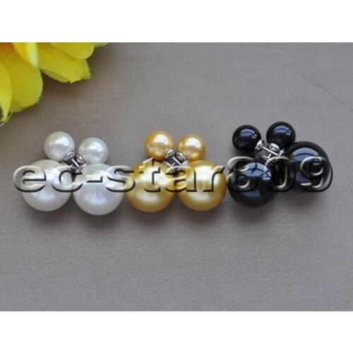 Z10145 14mm Round South Sea Shell Pearl Stud Earring