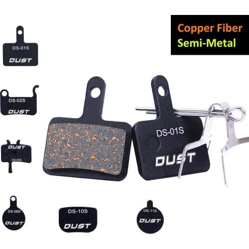 1pair Resin MTB Mountain Bike Disc Brake Pads with Spring Hydraulic Disc Brake Pads Semi-Metallic Cycling Brake Pads