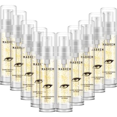 10pcs 22k Gold Moisturizing Eye Serum Smooth Brightening Facial Eyeliner Anti-wrinkle Anti-edema Dark Circle Eye Bag Repair