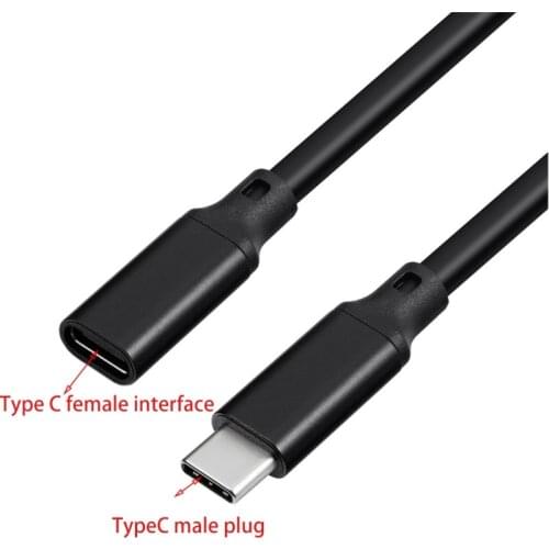 100W PD 5A USB3.1 Type-C Extension Cable 4K 60Hz USB-C Gen 2 10Gbps Extender Cord For Macbook Nintend Switch SAM SUNG