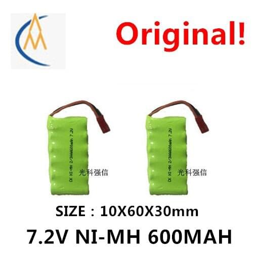 2PCS Genuine new 7.2v2/3aa600mah Ni MH rechargeable battery, full capacity 2.54 toy car Ni-MH, general Ni-Cd