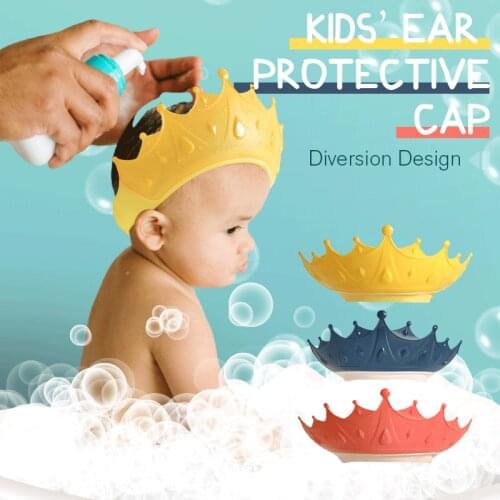 Children Waterproof Cap Safe Baby Bath Visor Adjustable Accessories Visor For Bathing Protect Eyes Ears PVC Suit 0-6 Kids