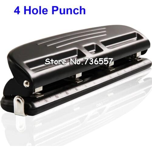 Metal 4 Hole Punch дырокол Adjustable A2 A3 A4 Paper Cutter Puncher Scrapbooking DIY Tools School Office Binding Stationery