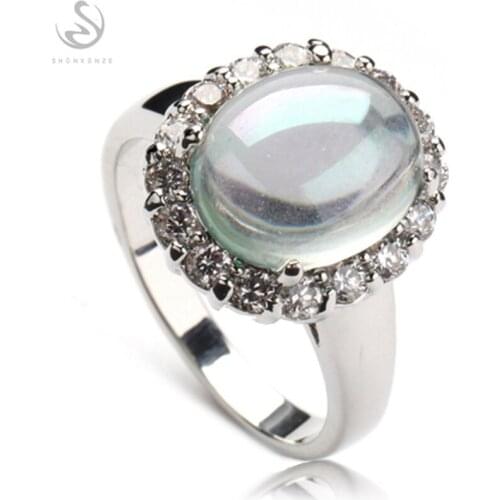 Fleure Esme Luxury wedding fashion rings for womens clothing accessories dropshipping clear Cubic Zirconia Rhodium Plated R759