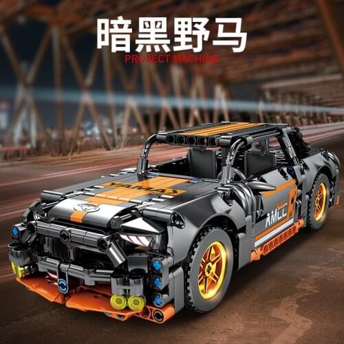 505pcs Kaizhi KY1029 Gao Bole Mechanical Engineer Series Dark Mustang Assembled Racing Building Block Gifts
