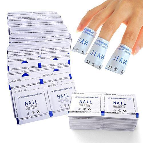 Hot 100 Pcs Quick UV Gel Nail Polish Remover Tool Nail Art Cleaning Foil Pad Nail Polish Remover Manicure Tools