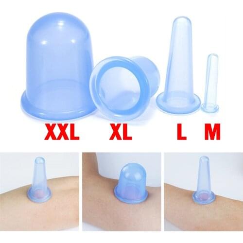 Massage Cupping Cups Silicone Vacuum Suction Cupping Therapy Anti Cellulite Face Neck Body Massage Cup