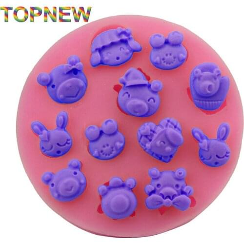 Lovely Animal Non-Stick Silicone Cake Molds Sugar Fondant Jelly Jello Ice Moulds 1962
