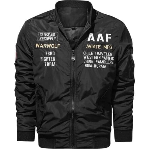 Hawaifish brand mens pilot jacket Spring and autumn thin cotton embroidery baseball uniform high quality fashion bomber jackets