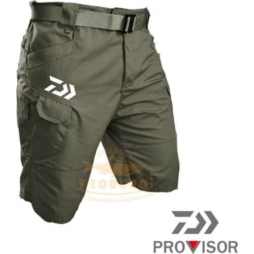 Daiwa Summer Men Outdoor Shorts Five-point Pants Tactical Overalls Quick Dry Men Plus Size Breathable Fishing Shorts