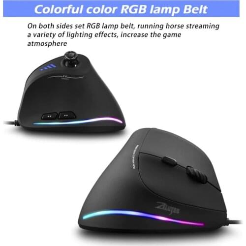 11 Keys Wired Right Hand Vertical Mouse Ergonomic Gaming Mouse 10000DPI USB Optical Wrist Healthy Mice Mause For PC Computer