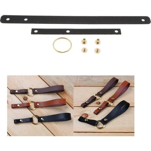 Leather Lanyard Making Kit Pre-cut Leather Card Key Bag Decor DIY Material