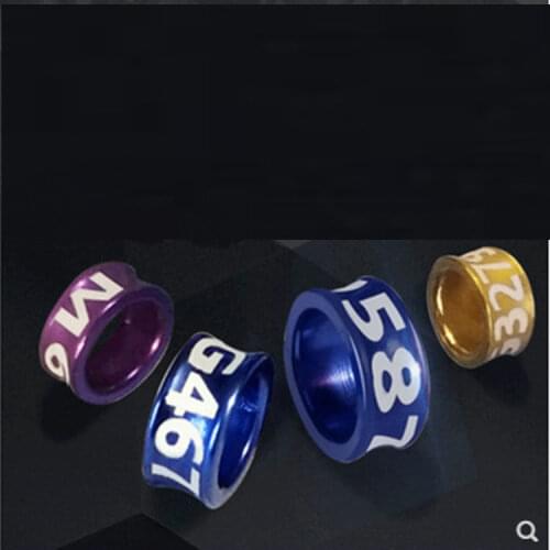 Print your logo,name, tel no) 50 Pcs 7mm ID Aluminium Closed-loop Bird Leg Rings Pigeon Parrot Leg Bands