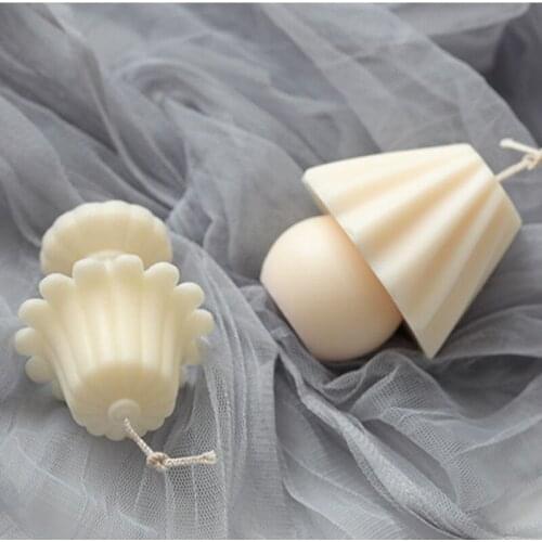 Newest 3D Lampstand Candle Mold Aroma Candle Fresh Style Scented Art Decoration DIY Silicone Mold Candle Making Jars Soap Mold