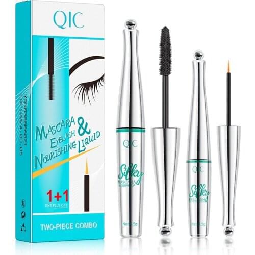 New product mascara two-in-one eyelash primer nutrient liquid set for lengthening and thick growth mascara cosmetics