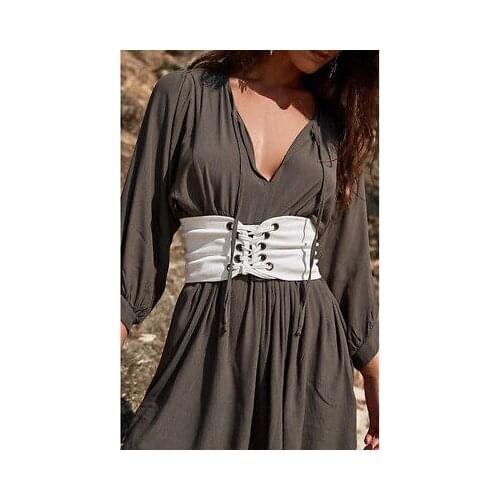 New Women Lady Fashion Wide Buckle Elastic Leather Stretch Corset Waistband Waist Belt Bandage Designer Belt