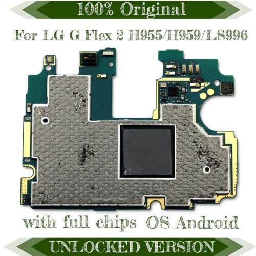 Original unlocked for LG G Flex 2 LS996 / H959 Logic Boards with Android System with Full Chips 16GB for LG H955 Motherboard