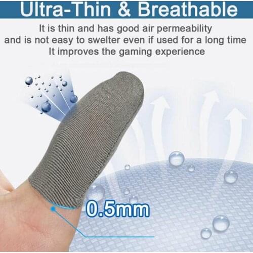 Carbon Fiber Finger Sleeves For PUBG Sweat Proof Non-scratch Sensitive Touch Screen Gaming Finger Thumb Adjustable Sleeve Gloves
