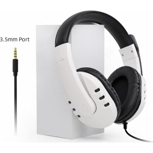Headset Wired Stereo Surround Plastic Head-mounted Gaming Headphone for PS5 PS4 Pro/Slim Xbox One Series X/S Computer Laptop