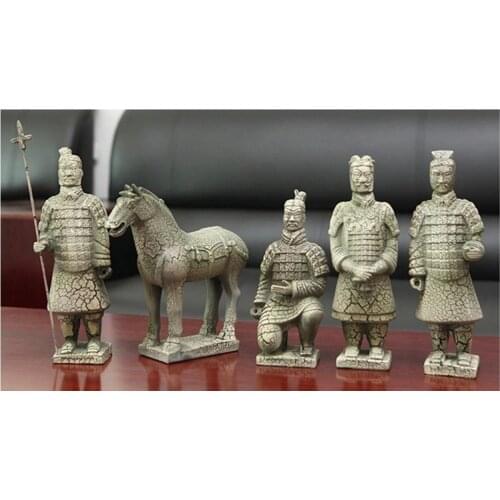 Christmas decorations for home home decoration accessories Creative Gift of Simulated Terracotta Warriors and Horses