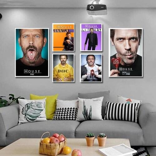 TV Series House M.D Hugh Wall Art Kids Room Canvas Paintings Cafe Bar Modular Home Art Decor Pictures