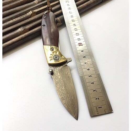 Outdoor Sharp Pattern Steel Knife Damascus Folding Knife Military tactical knife