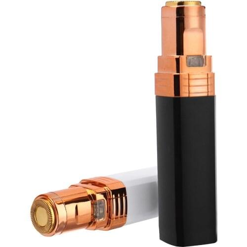 USB Rechargeable Electric Epilator 2 in 1 Facial Eyebrow Trimmer Hair Remover LED Light Shavers Women Body Face Removal Tool