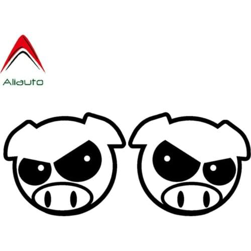 Aliauto 2 X Cartoon Car Stickers Cute Evil Pigs Automobiles Motorcycles Accessories Waterproof Sunscreen Vinyl Decals,10cm*8cm