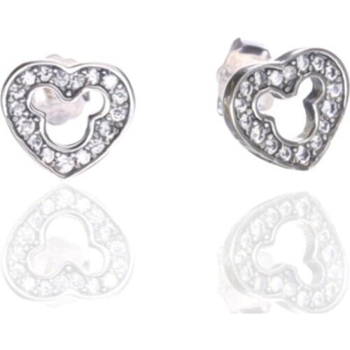 High Quality Popular Lovely Heart Design S925 Sterling Silver Earring Stud