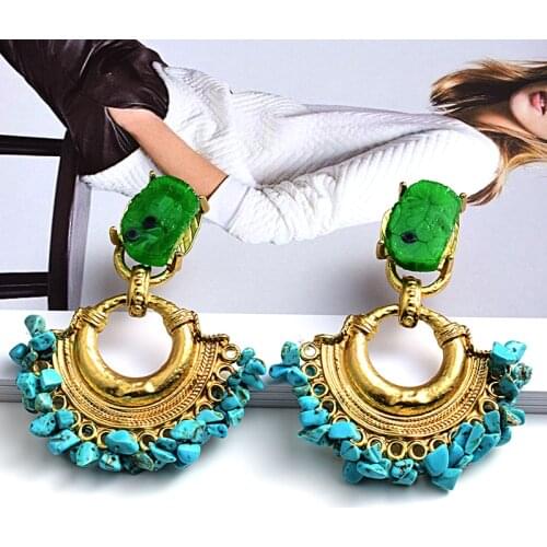 High-quality Bohemian Vintage Handmade Rhinestone Drop Earrings Wholesale Jewelry Accessories For Women