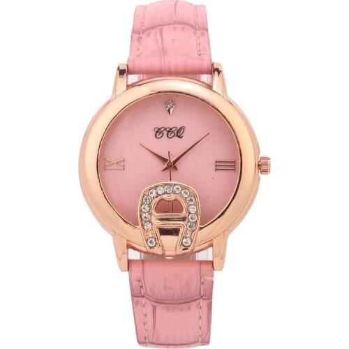 100pcs/Lot CCQ Fashion Roman Numerals Leather Watch Women Casual Rhinestone Crystal Wristwatch Ladies Clock Zegarek Damski