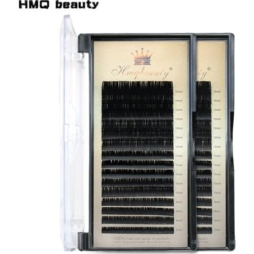 16Rows/Case 7~15mm Mix 3d mink lashes Premium Natural Synthetic Mink Individual Eyelash Extension Makeup The Patches For Eyelash