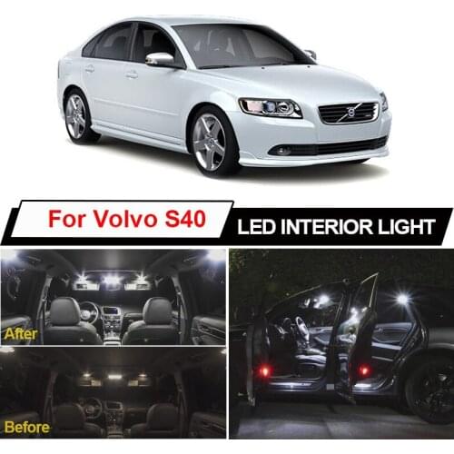 Canbus Car Lighting Accessories For Volvo S40 VS 544 Sedan 1996-2011 2012 Vehicle LED Interior Map Dome Trunk Light Bulbs Kit
