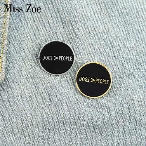 I Love Dogs More Enamel Pins Custom Black Brooches Lapel Badge Bag Punk Dog Mom Dad Jewelry Gift for Kids Friends