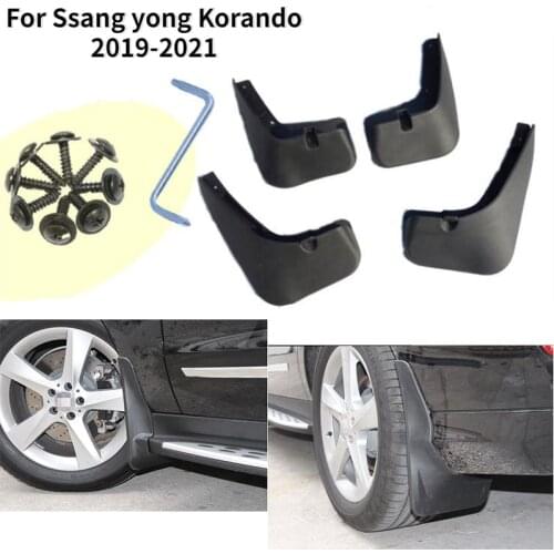 Front Rear Car Fender Mudguard Mud Flaps Guard Splash Flap Mudguards For Ssang yong Korando 2019 2020 2021 Car Accessories