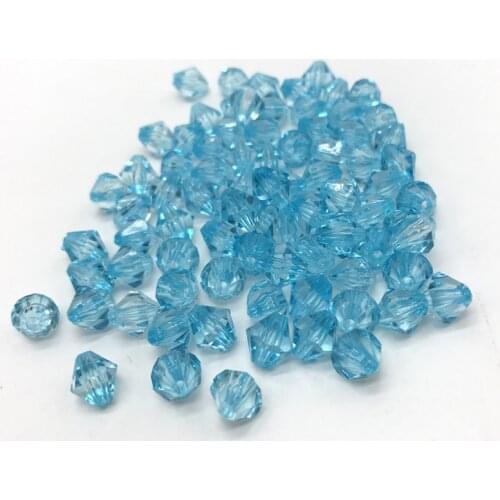 6mm 8mm 10mm Sky Blue Austria 5301 Faceted Bicone Crystal Acrylic Beads Loose Spacer Round Beads DIY Jewelry Making