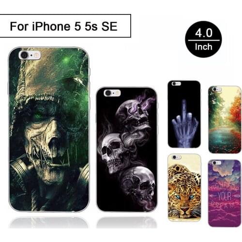 Case For Apple iphone 5 5S SE Soft Back Phone Cover For iphone 5s Silicone Print Painted Coque Fundas for iphone5 5s Shells Bags