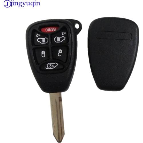 Jingyuqin 6 Buttons Remote Car Key Shell Cover Case for Dodge for Chrysler Town & country Grand Carava Fob Case With Pad Styling