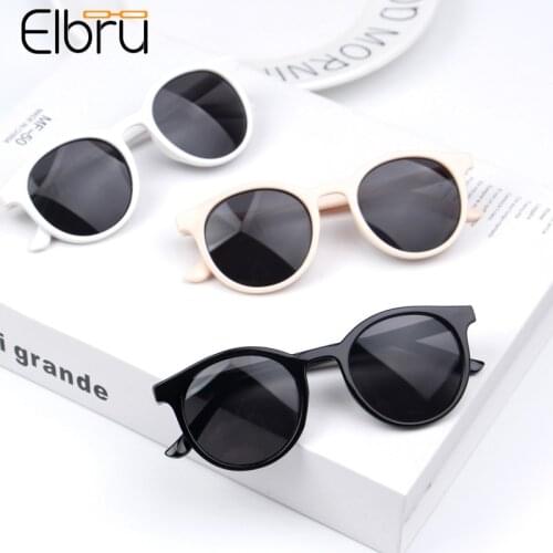 Elbru Children Sunglasses Baby Fashion Round Spectacles Multi-colored Lens Glasses Ultra-violet Protective Goggles Boys Girls