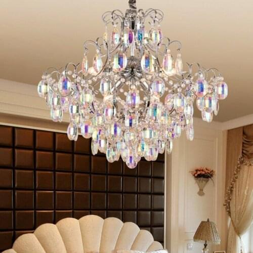 European crystal chandelier living room restaurant luxury creative personality Hotel lobby with led lighting fixture led lamps