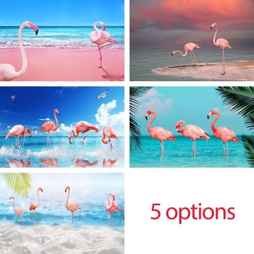 Flamingo Birthday Decor Backdrop Summer Pink Tropical Hawaii Sea Beach Baby Shower Photography Background Photo Studio Photozone