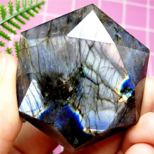 Labradorite Hexagram Necklace Pendant Crystal Star of David Pendant Lucky Love Moonstone Jewelry Tantrism Necklace Party Gift