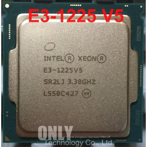 INTEL E3-1225V5 3.30GHZ Quad-Core 8M Cache E3-1225 V5 HD Graphics P530 DDR4-2133, DDR3L-1600 FCLGA1151 TPD 80W